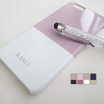 Android/iPhone対応【名入れ可能】KASII バイカラー フェミニン プラスチックスマホケース