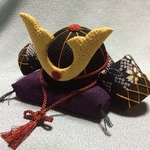 ちりめん細工・端午の節句 かぶと飾り