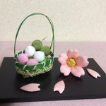 【8819様オーダー品】ちりめん細工・お花見飾り(花も団子も…)🌸🍡