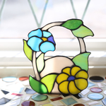 ステンドグラスのプランター