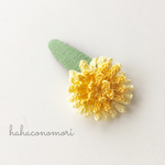 レース糸♡タンポポの布で包んだヘアピン