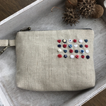 コレクション トリコロール 刺繍ポーチ