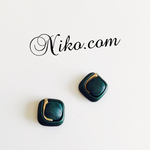 レトロヴィンテージボタンピアスイヤリング