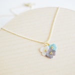 smoky　３flower　ネックレス