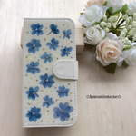 [iPhone6/6s]紫陽花てまりてまりの花の手帳型スマホケース