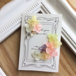  パステルカラー紫陽花イヤリング