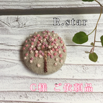C様 ご依頼品 桜の木 刺繍ブローチ