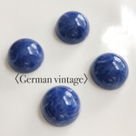 〈German vintage〉マーブル ダークブルー×ホワイト アクリル カボション （2個 ）