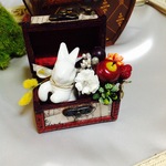 アンティークトランクで💜旅するウサ&リスのウサギ🐇