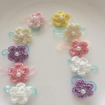 受注製作★色指定可★小さなお花モチーフの髪ゴム★ベビー用