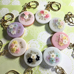 再販✖︎8！選べる8種類♪名前入り☆flowerブーケケーキのキーホルダー