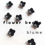 再販【ビーズ】black flower beads 