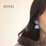 選べる♫ ＊Flower  ball ピアス・イヤリング＊ブルー