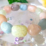 ☆幸運のキャンディ☆可愛いカラフル☆パステルミックス☆マルチカラーアクアマリン☆ミックスベリル♪　☆大粒タンブル☆　☆１６ｃｍ☆