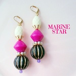 Pink＆Black大ぶりピアス★