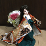 源氏絵巻風 ㉘❶着物    リカちゃん、ジェニーちゃん、ネオブライス共通
