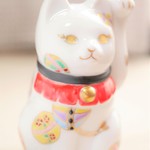 金彩鞠柄招き猫