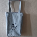 ataman17様専用ページ　青いお花刺繍のトートバッグ＆ブックカバー