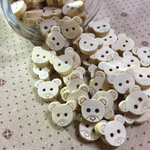 《再入荷》クマのウッドボタン☆20個