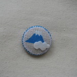 富士山柄　ブローチ