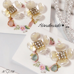 春のフラワー ビジュー ピアス イヤリング