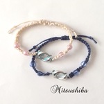 love&peaceイルカの御守りブレスレット
