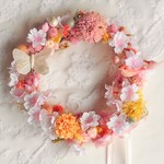 ふんわり♡ピンクのさくらリース