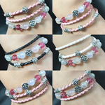 ★お試し価格！送料無料★ 恋愛運、開運☆レディース/6way/甘辛/パワーストーンコードブレスレット 