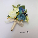 ちょっぴりワケあり【送料無料】青薔薇のコサージュ