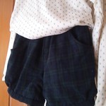 子ども服かぼちゃパンツ(サイズ120  ブラックウォッチ柄)