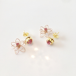 ももの雪花✨ピアス