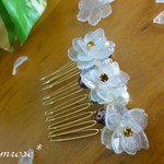 透明感のあるアジサイのヘアコーム