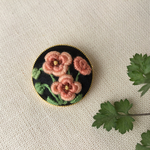 刺繍ブローチ2.5 ワイルドなひなげし