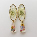 押し花レジン イヤリングorピアス
