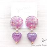 big statice bouquet ピアス/イヤリング ＊ purple heart