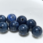 天然石ビーズ　デュモルチライト 6ﾐﾘ　10個