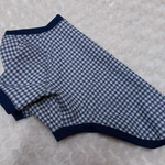 ~犬服 わんこ服 中型犬 ラグラン トレーナー 裏毛 ギンガムチェック ハンドメイド  7号