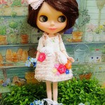 送料無料＊春色お花いっぱいニットワンピのセット ネオブライス リカちゃん アウトフィット
