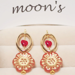 flower vintage earring/pierce