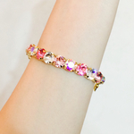 ピンク スワロフスキー ブレスレット ハンドメイド