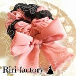 さらにもこもこ✨ふわもこ🎀リボン付きシフォンシュシュ❤(いちご×ブラック)
