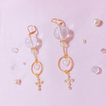 ✞pure heart cross✞（ピアス/イヤリング/樹脂ピアス/樹脂ノンホール）