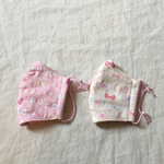 子供用4重ガーゼ立体マスク２枚セット#GIRLちょうちょ#3サイズ展開