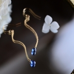 ◆14kgf★カイヤナイトのロングピアス◆