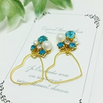 送料無料♪アクアビジュー  ハート♡ ピアス