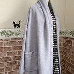 *sale*軽くてあったか♪コーディガン*グレーのパイルフリース*