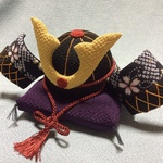 ちりめん細工・端午の節句 かぶと飾り