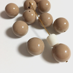 【再販】4個16mm アクリル ラウンド ビーズ キャメル