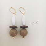 アクリルビーズ×チェコビーズピアス/イヤリング