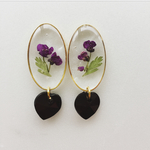 押し花レジン イヤリングorピアス